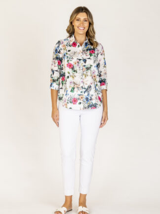 Lightweight 3/4 sleeve cotton shirt 3 prints